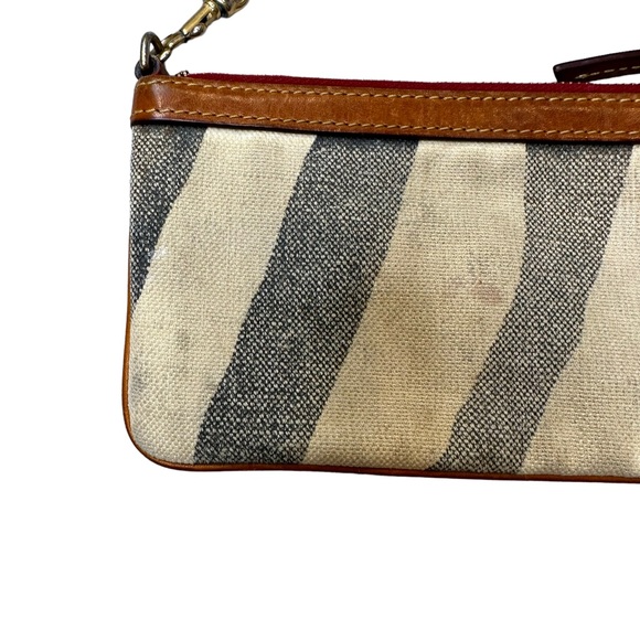 Dooney & Bourke Wristlet Clutch Leather Zebra Purse Bag Authentic - Picture 5 of 8